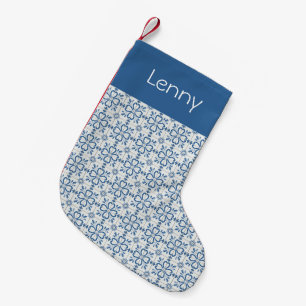 Christmas holly leaves and flowers petals tiles small christmas stocking