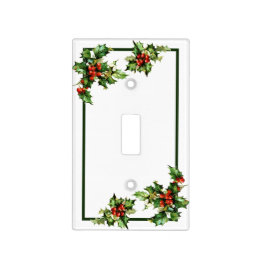 Christmas Holly Light Frame Switch Cover Light Switch Cover