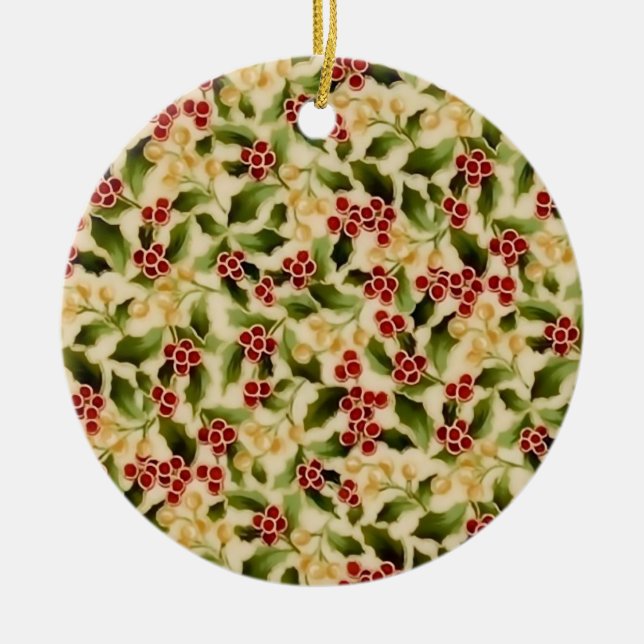 Christmas Holly Ornament (Front)