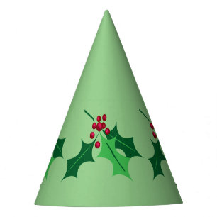 Christmas holly party hat