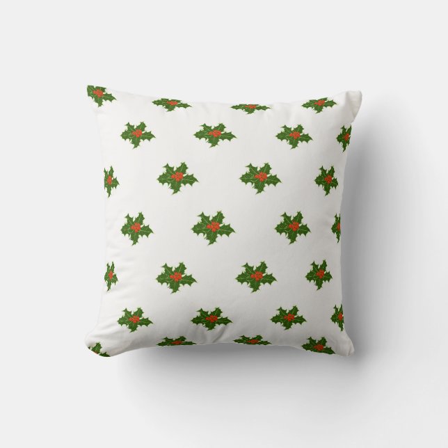 Christmas Holly Pattern   Cushion (Front)