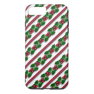 Christmas holly pattern iPhone 7 plus tough case