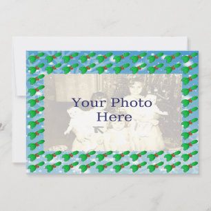 Christmas Holly Pattern Photo Card