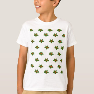 Christmas Holly Pattern T-Shirt