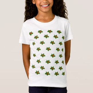 Christmas Holly Pattern T-Shirt