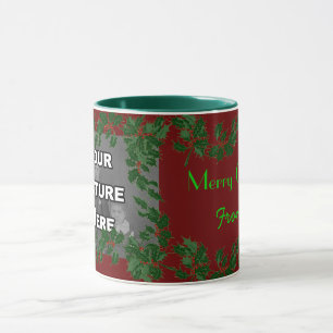 Christmas Holly Photo Mug