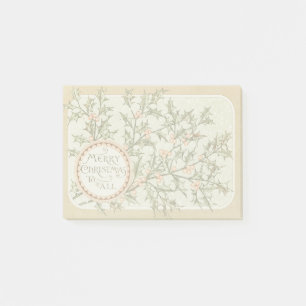 Christmas Holly Pretty Antique Greeting Post-it Notes
