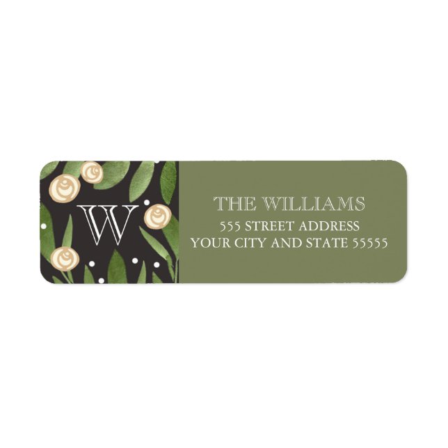 Christmas Holly - return address label (Front)