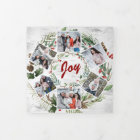 Christmas Holly Rustic Birch Bark Multi Photo Tri-