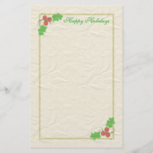 Christmas Holly Stationery
