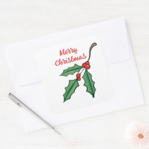  Christmas Holly Stickers 