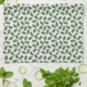 Christmas Holly Tea Towel