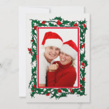 Christmas Holly With Berries Border Photo