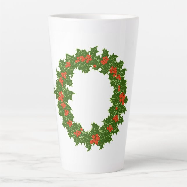 Christmas Holly Wreath  Coffee Mug (Front)