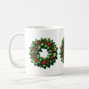 Christmas Holly Wreath Mug
