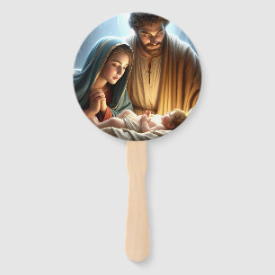 Christmas Holy Family Hand Fan