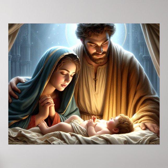 Christmas Holy Family Poster (Front)