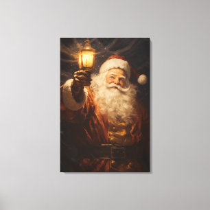 Christmas home decor Santa with lantern