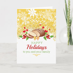 Christmas homemade bread snowflakes holiday baking card