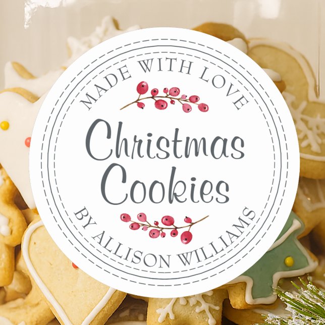 Christmas Homemade Cookies Jar Label (Creator Uploaded)