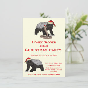 Christmas Honey Badger Funny Festive Badass Party