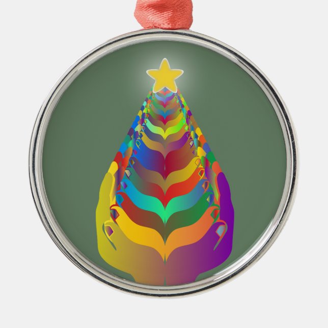 Christmas Hope and Togetherness Metal Tree Decoration (Front)