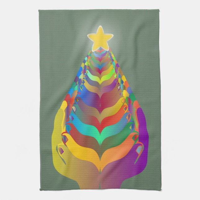 Christmas Hope and Togetherness Tea Towel (Vertical)
