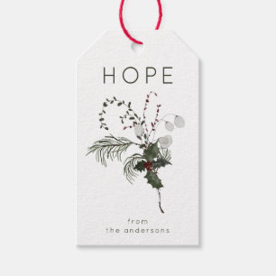 Christmas Hope Rustic Greenery Gift Tags