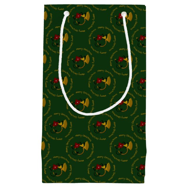 Christmas Horn-Green-Gift Bag S (Front)