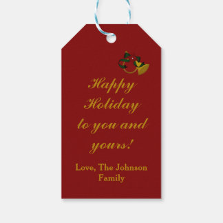 Christmas Horn-Red-Gift Tags 10ct