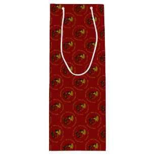Christmas Horn-Red-Wine Gift Bag