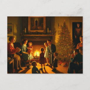 Christmas Horror Retro Vintage Postcard
