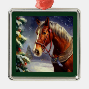 Christmas Horse 1 Metal Tree Decoration