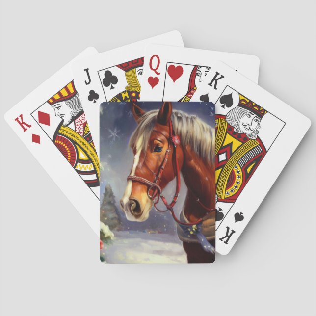 Christmas Horse (1) Playing Cards (Back)