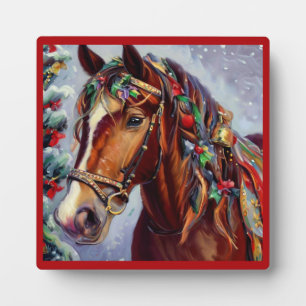 Christmas Horse 2 Plaque