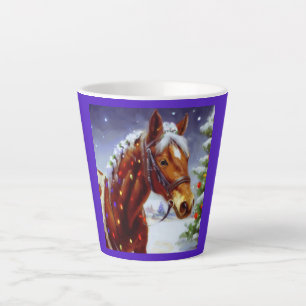 Christmas Horse 3 Latte Mug