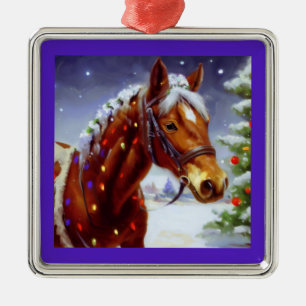 Christmas Horse 3 Metal Tree Decoration