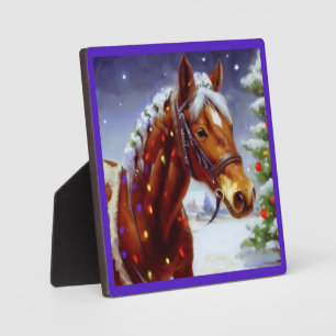 Christmas Horse 3 Plaque