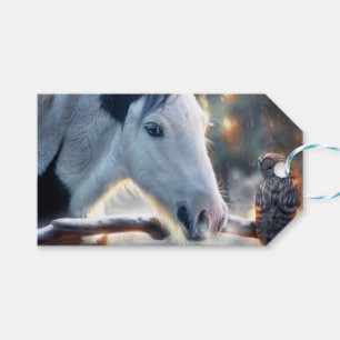 Christmas Horse and Beautful Owl Gift Tags