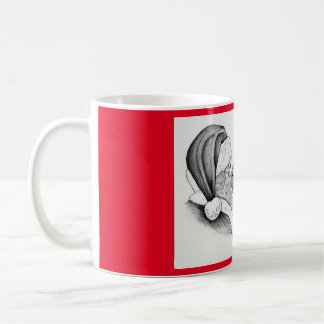 Christmas Horse and Santa Claus Coffee Mug