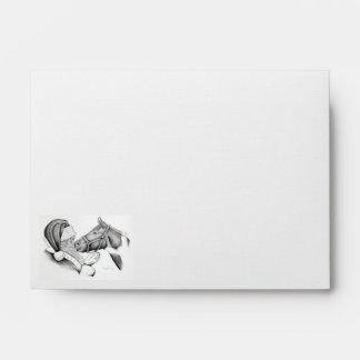 Christmas Horse and Santa Claus Envelope