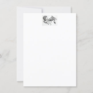 Christmas Horse and Santa Claus Invitation