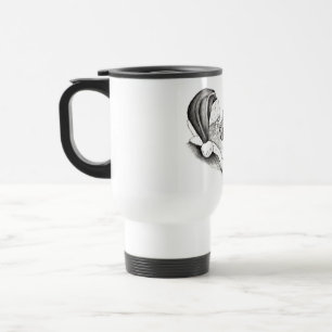 Christmas Horse and Santa Claus Travel Mug