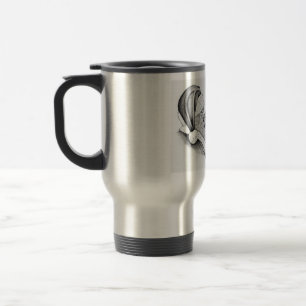 Christmas Horse and Santa Claus Travel Mug