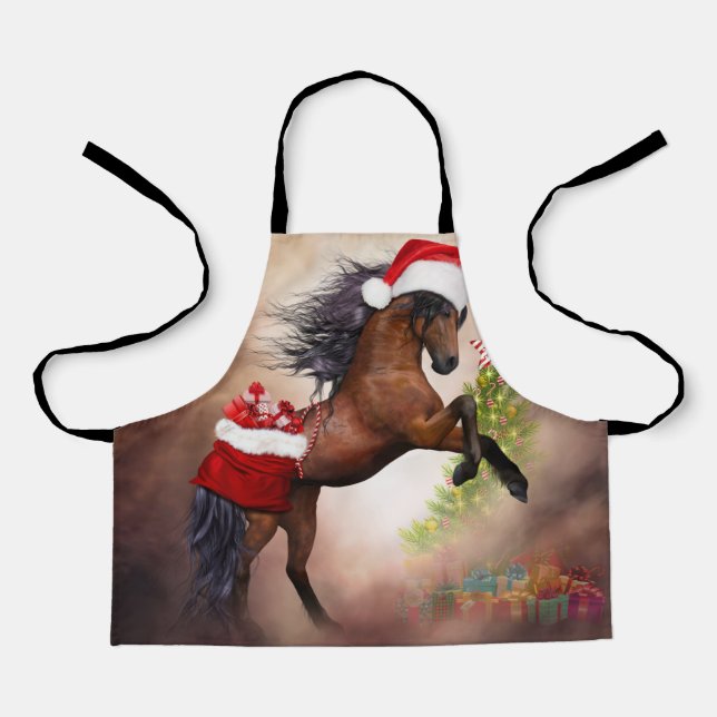 Christmas Horse Apron (Front)