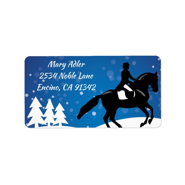 Christmas Horse Dressage Winter Label (Front)