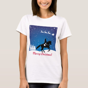 Christmas Horse Dressage Winter T-Shirt