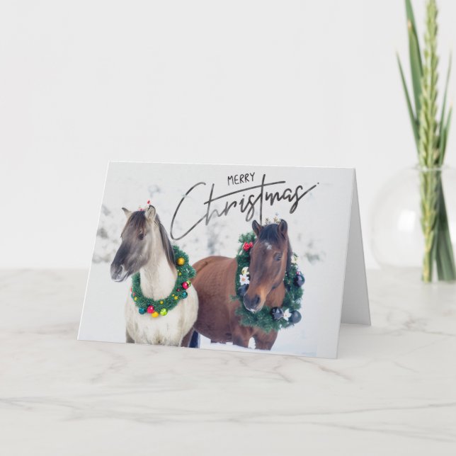 Christmas Horse Greeting Card (Front)
