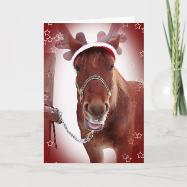 Christmas Horse Holiday Card (Front)