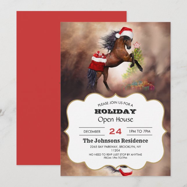 Christmas Horse            Invitation (Front/Back)